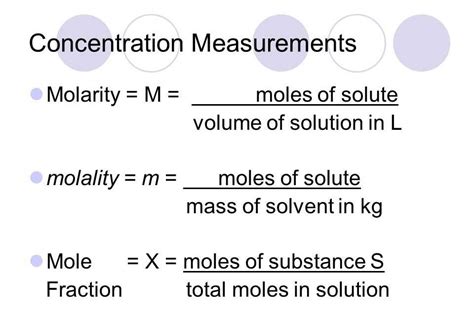 Molarity Pogil Activity