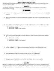 Download Molarity And Molality Notes Practice Answers 