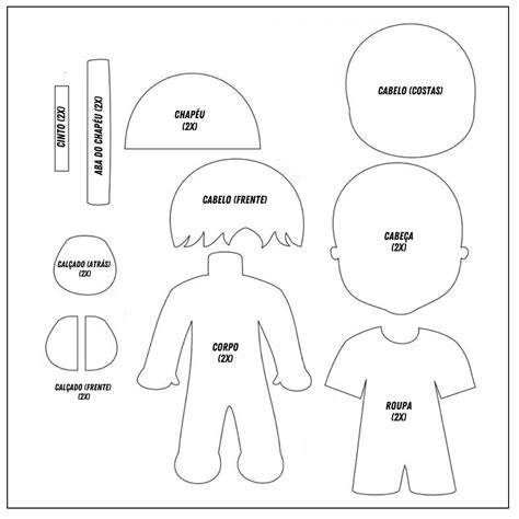 Molde Boneco De Eva