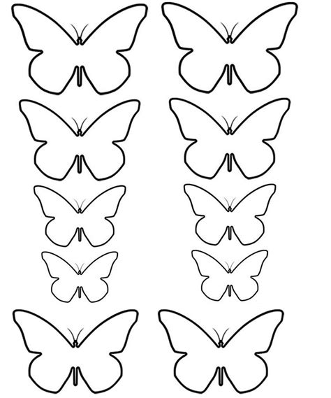 Moldes de Mariposas Gigantes para Imprimir y Recortar