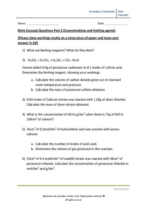 mole concept questions