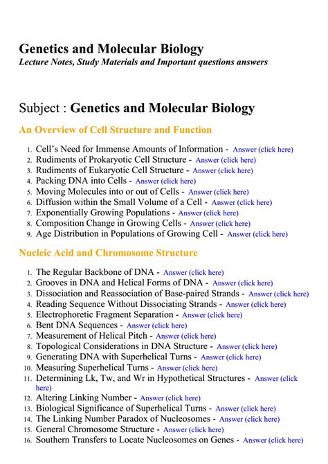 Full Download Molecular Biology Lecture 12 Med Study Group 