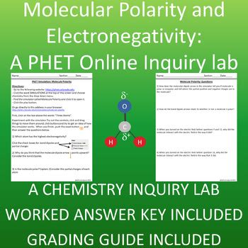 Molecule Polarity Phet Lab Answer Key
