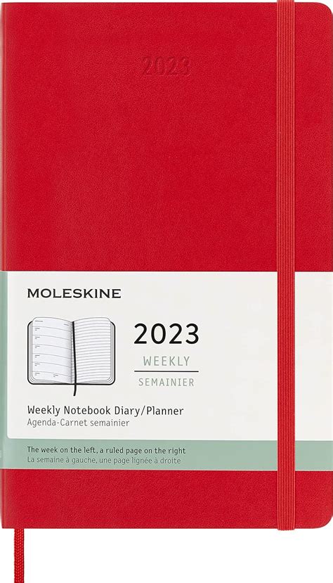 Read Online Moleskine 12 Month Weekly Planner Large Scarlet Red Soft Cover 5 X 8 25 