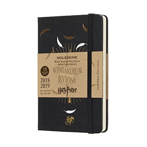 Download Moleskine 2018 2019 18M Limited Edition Harry Potter Weekly Notebook Pocket Weekly Notebook Black Hard Cover 3 5 X 5 5 