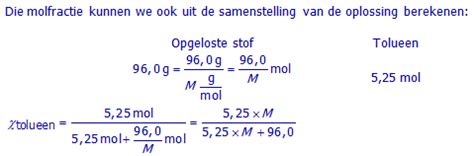 molfractie berekenen