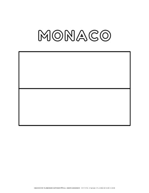 monaco flag coloring page