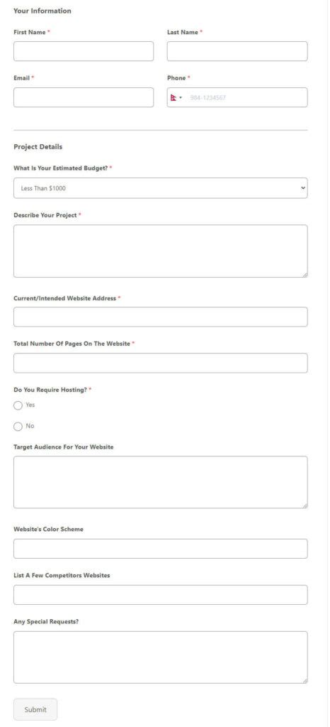 Mondaycom Intake Form