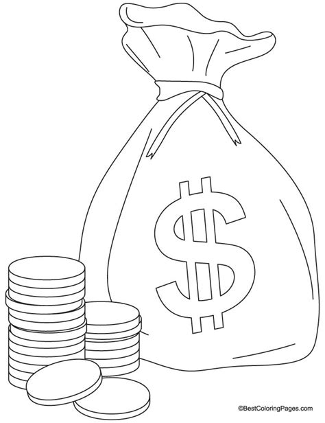 Money Bag Coloring Page Free Printable Coloring Pages Coloring Pages Of Money - Coloring Pages Of Money