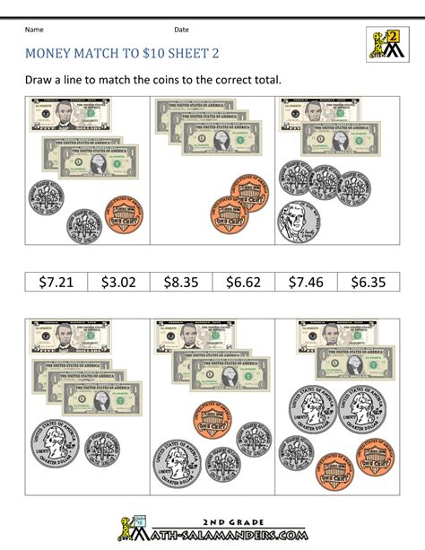 Money Math Worksheets Problems Lesson Plans Writing Money Amounts - Writing Money Amounts