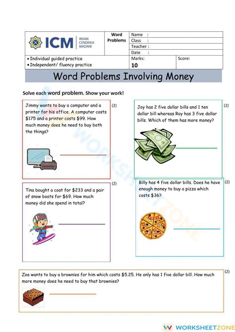 Money Word Problems U S Practice Khan Academy Money And Math - Money And Math