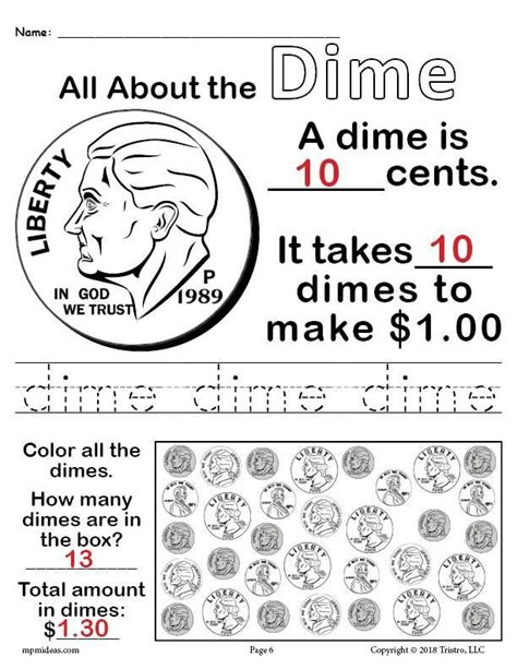 Money Worksheets Dimes Mommy Is My Teacher Do It On A Dime Printables - Do It On A Dime Printables