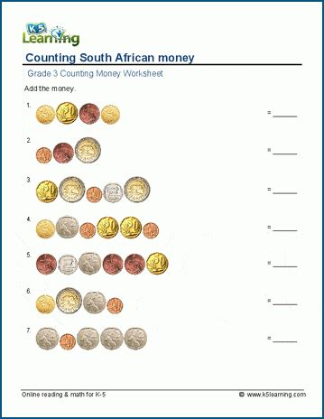 Money Worksheets Grade 3 South Africa Twinkl Grade 3 Counting Money Worksheet - Grade 3 Counting Money Worksheet