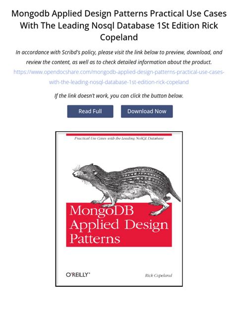 Mongodb Applied Design Patterns Author Rick Copeland Mar 2013