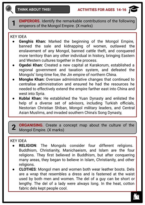 Read Mongol Guided Answer Key 