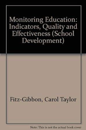 Full Download Monitoring Education Indicators Quality And Effectiveness Paperback 