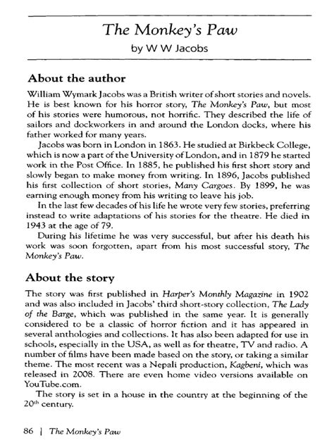 Monkeys Paw Pdf
