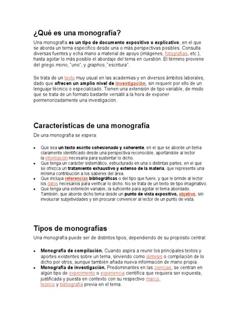 Monografía Ejemplos Pdf