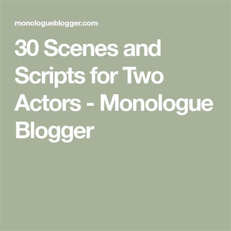 Monologue Blogger Scripts