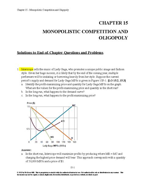 Monopolistic Competition Problems Solutions Game Theory