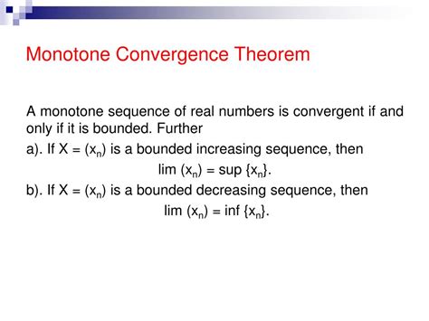 Monotone Convergence Theorem