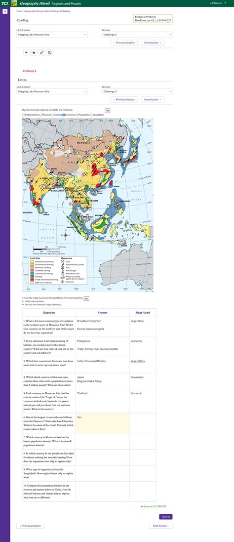 monsoon asia mapping lab challenge 1 answer