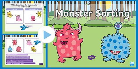 Monster Sorting Powerpoint Teacher Made Twinkl Sorting Kindergarten - Sorting Kindergarten