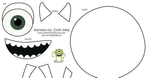 Monsters Inc Template For Paper