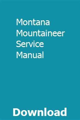 Download Montana Mountaineer Service Manual 
