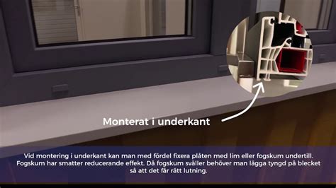 montera fönsterbleck