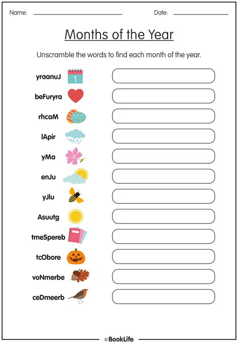 Months Of The Year Activity   Months Of The Year Worksheets - Months Of The Year Activity