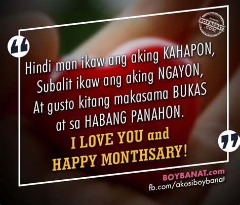 monthsary messages tagalog for boyfriend