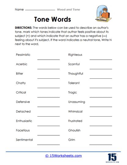 Mood And Tone Worksheets 15 Worksheets Com Tone And Mood Worksheet Answer Key - Tone And Mood Worksheet Answer Key