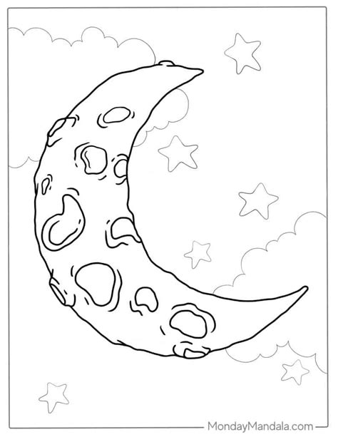 moon coloring page
