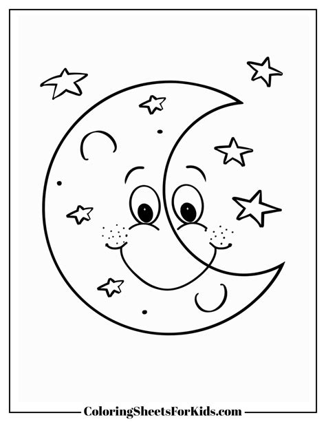 moon coloring pages