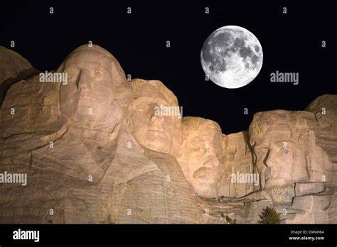 moon mount rushmore the black hills with the badl
