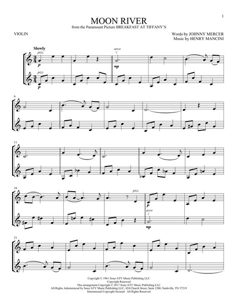 Moon River Sheet Music