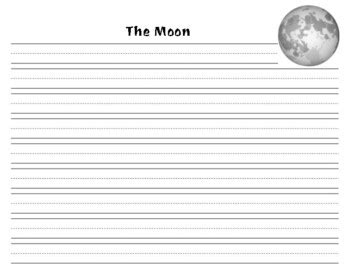 Moon Writing Paper By Diane Buchanan Tpt Moon Writing Paper - Moon Writing Paper