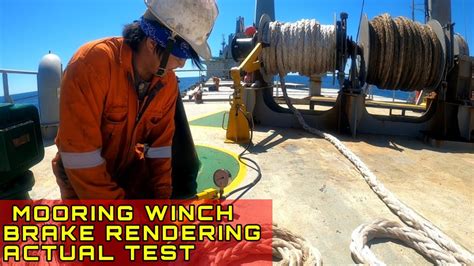 mooring winch brake rendering point