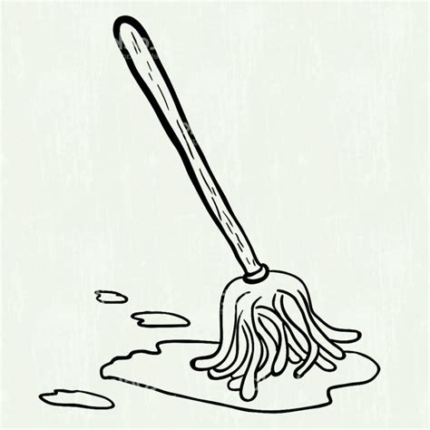 Mop Clipart Black And White