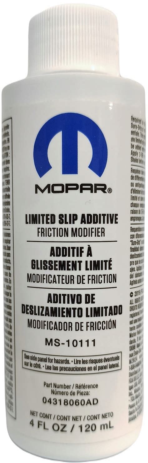 mopar limited slip additive msds