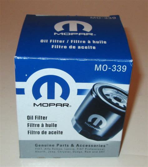 Mopar Oil Filter Cross Reference Chart