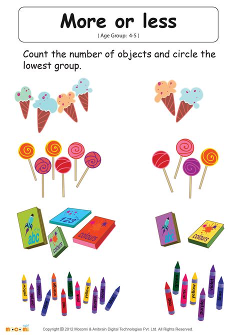 More Or Less A Math Lesson For Kindergarten More Or Less Activity For Preschool - More Or Less Activity For Preschool