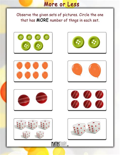 More Or Less Than Worksheets Free Booklet With Less Than Worksheets For Kindergarten - Less Than Worksheets For Kindergarten