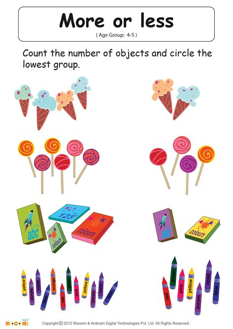 More Or Less Worksheets For Early Free Printables Kindergarten More Or Less Worksheet - Kindergarten More Or Less Worksheet