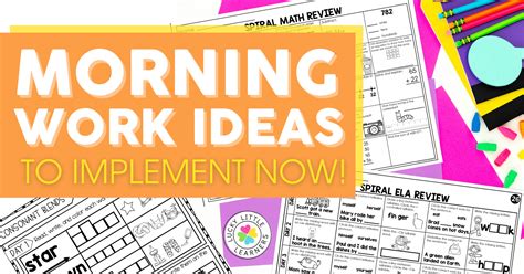 Morning Work Ideas To Implement Now Lucky Little 2nd Grade Morning Work - 2nd Grade Morning Work