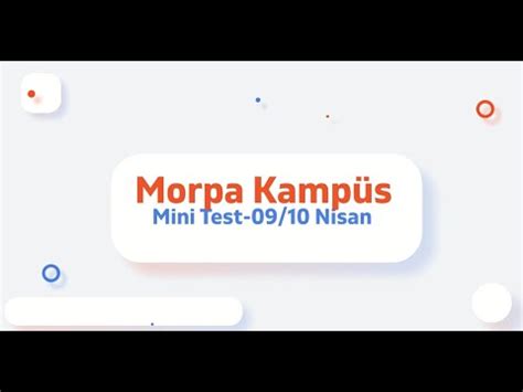 Morpa Kampüs Mini Test