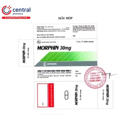 morphin 30mg | Morphine Thuc gim au gy nghin opioid