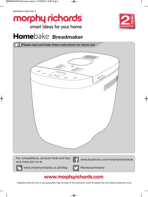 morphy richards breadmaker 48210 manual