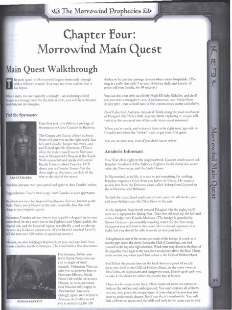 Morrowind Full Quest Guide